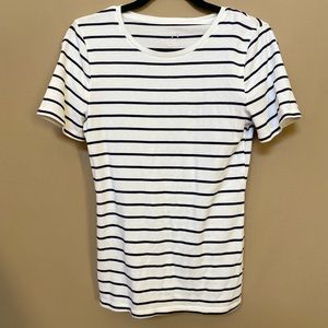 Target black & white striped tee